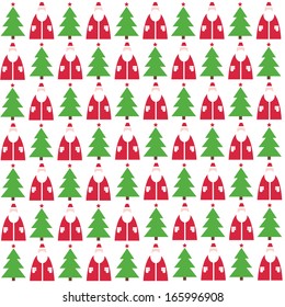 Merry Christmas and Happy New Year Seamless pattern. Vector illustration