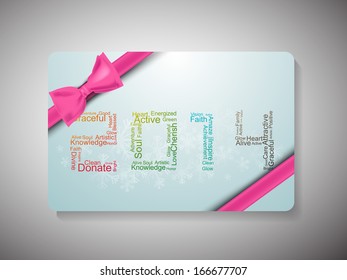 Merry Christmas and Happy New Year 2014 celebration gift card.