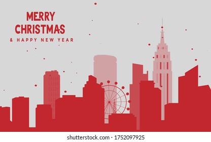 Merry christmas and happy new year vector