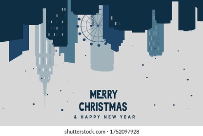 Merry christmas and happy new year vector