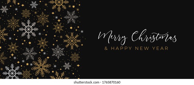 Merry Christmas and Happy new year background with linear icons.Luxury and Elegant concept for social networks, banner, invitation, mobile, greeting cards etc. Vector illustration