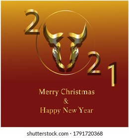 Merry Christmas and Happy New Year. Background Xmas design, realistic  gold confetti. Christmas poster, greeting cards, headers, website,  2021 year