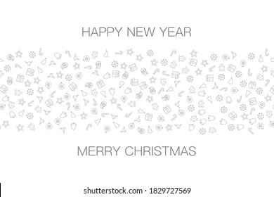 Merry Christmas and Happy New Year ornament background