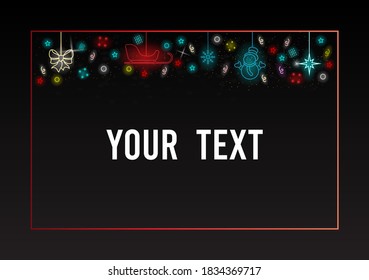 Merry Christmas and Happy New Year sale banner with santa claus, snow man and seasonal elements. 
For posters, banners, sales and other winter events. Vector illustration EPS10