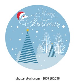 Merry Christmas and Happy New Year Celebration Vector Template Design Illustration