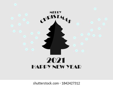 Merry christmas and happy new year fancy christmas tree in hipster low poly triangle style. Ideal for an elegant greeting card or holiday party invitation. Christmas greeting card in circle and square