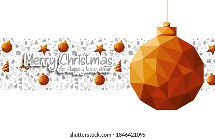 Merry Christmas and Happy New Year lettering template