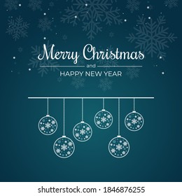 merry christmas and happy new year postcard