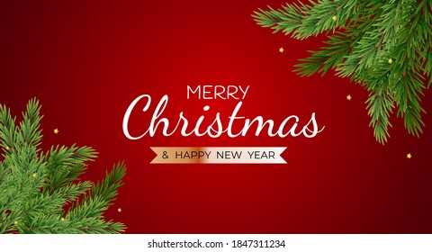 Merry Christmas and Happy New Year posters. Vector illustration. EPS10
