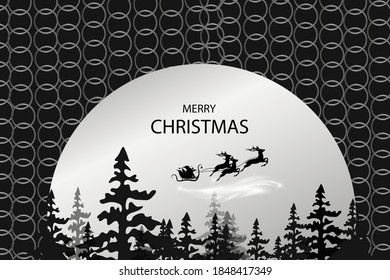 Merry christmas and happy new year card with christmas ball