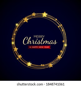 Merry Christmas and Happy New Year Holiday Template Background. Vector Illustration EPS10