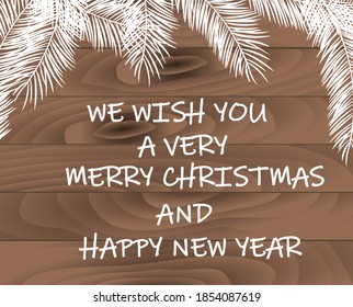 Merry Christmas and Happy new year card. vector