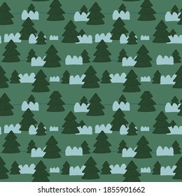 Merry Christmas and Happy New Year seamless pattern illustration. Trendy style. Vector design template. Design for poster, card, invitation, placard, brochure, flyer.