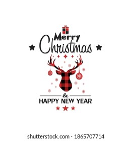 Merry christmas and happy new year. Design pattern for vintage badge, label, logo, emblem, greeting card, banner, flyer. Christmas calligraphic design elements and page decoration. Vector illustration