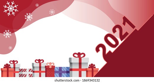 Merry Christmas and Happy New Year. background with gift wrapping. Greeting card, holiday poster, web poster.
