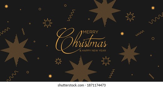 Merry Christmas and Happy New Year. Christmas poster, greeting cards, headers, website