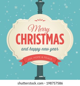 Merry Christmas and happy new year card