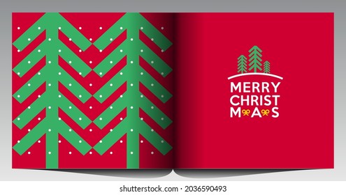 Merry Christmas and Happy New Year! Winter. Holiday Party. Simple background. Trendy style. Cover, invitation or poster design. Vector illustration. 