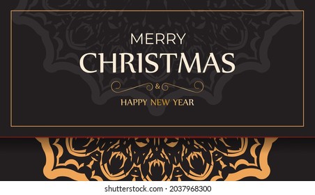 Merry Christmas and Happy New Year white color with winter ornament.