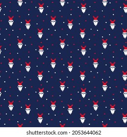 merry christmas and happy new year winter seasonal xmas seamless pattern, endless repeatable texture , vector illustration graphic