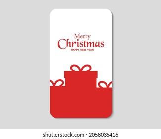 Merry Christmas Happy New Year Gift Box Phone Concept