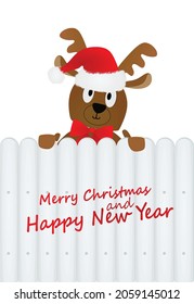 Merry Christmas and Happy new year card. vector