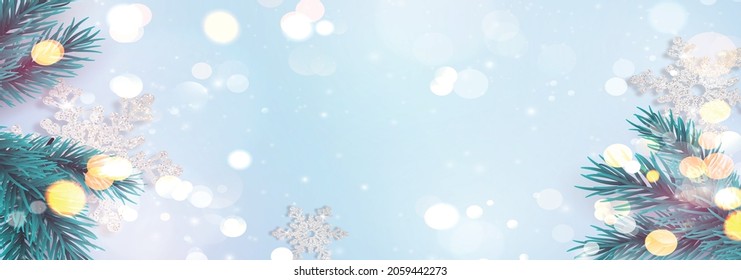 Merry Christmas and Happy New Year background.
