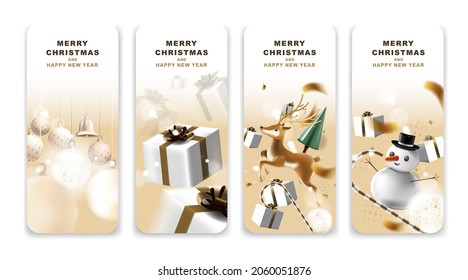 Merry Christmas and happy new year banner with decoration for christmas festival.