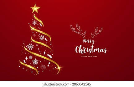 Merry Christmas And Happy New Year Background.