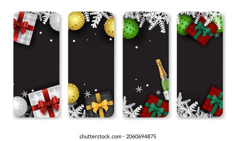 Merry Christmas and happy new year banner with decoration for christmas festival.