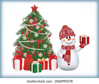 Merry Christmas and Happy new year card. vector