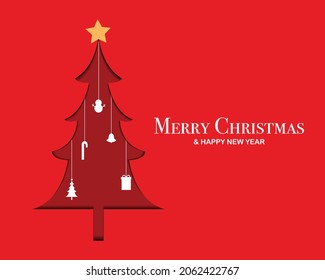 Merry Christmas Happy New Year Christmas Tree Paper