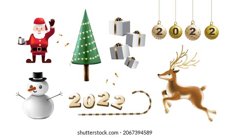 Merry Christmas and happy new year with decoration for christmas festival.