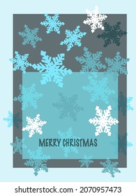 Merry Christmas and Happy New Year! Illustration for the winter holidays: New Year's snowflakes. Drawings for postcards or postcards.