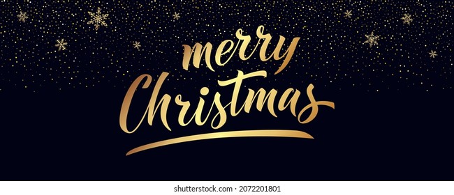 Merry Christmas and Happy New Year hand lettering calligraphy. Vector holiday illustration element. Typographic element for banner, congratulations.