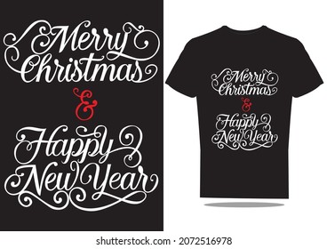 Merry Christmas and happy new year t-shirt design