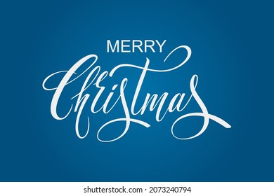 Merry Christmas and Happy New Year hand lettering calligraphy. Vector holiday illustration element. Typographic element for congratulations.