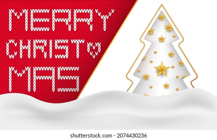 Merry Christmas and happy new year. Vector illustration. Podium and decoration background.