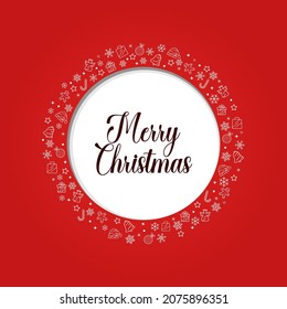 Merry Christmas and Happy New Year. Circle shape banner