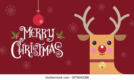 Merry Christmas and Happy new year, cartoon character