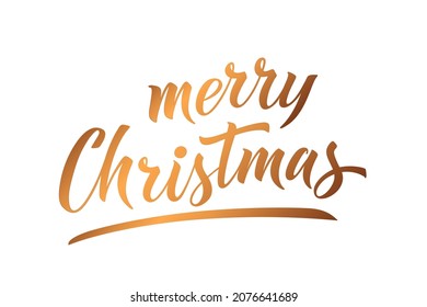 Merry Christmas and Happy New Year hand lettering calligraphy. Vector holiday illustration element. Typographic element for banner, congratulations.