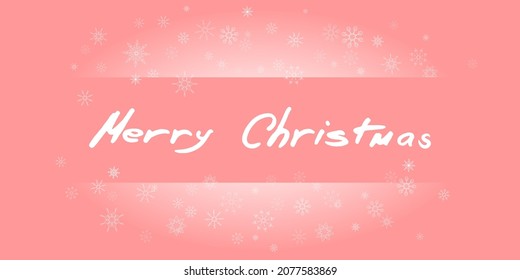 Merry Christmas. Happy New Year. The inscription with delicate openwork snowflakes. Christmas background, snow, banner design, postcards.