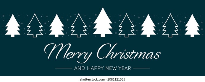 Merry Christmas and Happy New Year - winterly Christmas banner