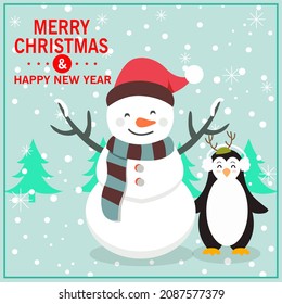 Merry Christmas and Happy New Year banner, greeting card, poster, holiday cover, header. Christmas design in vector style with pattern, Christmas tree, ball, snow on night sky background