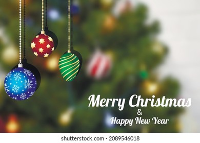 Merry Christmas and happy new year gift card
