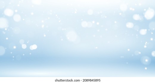 merry christmas and happy new year blue background celebration background template with elegant greeting card ribbon