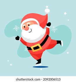 Merry christmas and happy new year with santa claus
