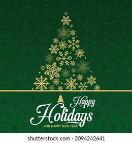 Merry christmas and happy new year. Greeting card invitation. Winter holidays. Vector vintage illustration.
