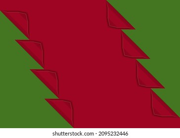 Merry Christmas or Happy New Year template,Holiday horizontal template for arts with copy space. Background color red. Illustration