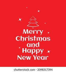 Merry Christmas and Happy New Year typographic emblems set. logo, text design. Usable for banners, greeting cards and t shirt design